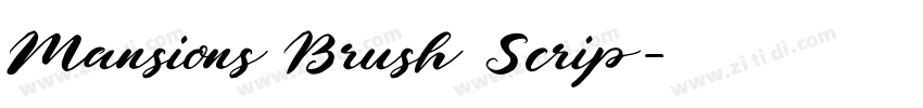 Mansions Brush Scrip字体转换